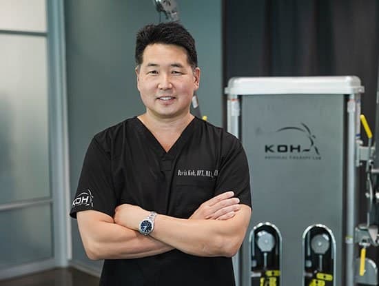 Davis Koh, DPT, in the KOH Physical Therapy Lab clinic